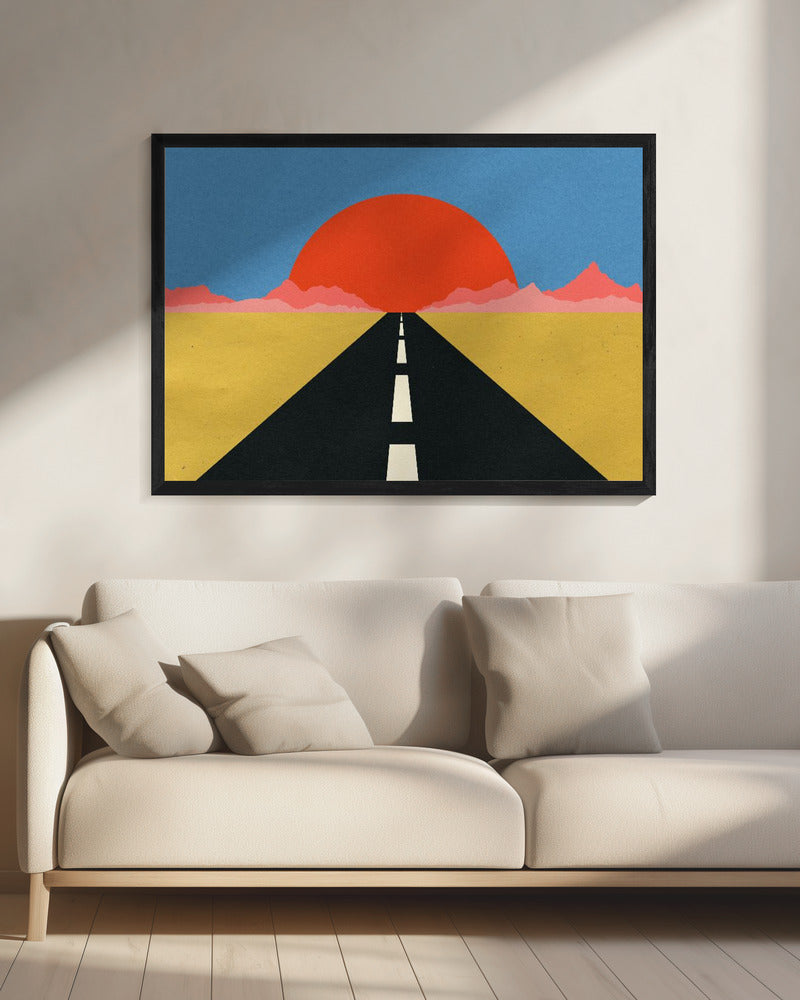 Straße zur Sonne | Leinwand