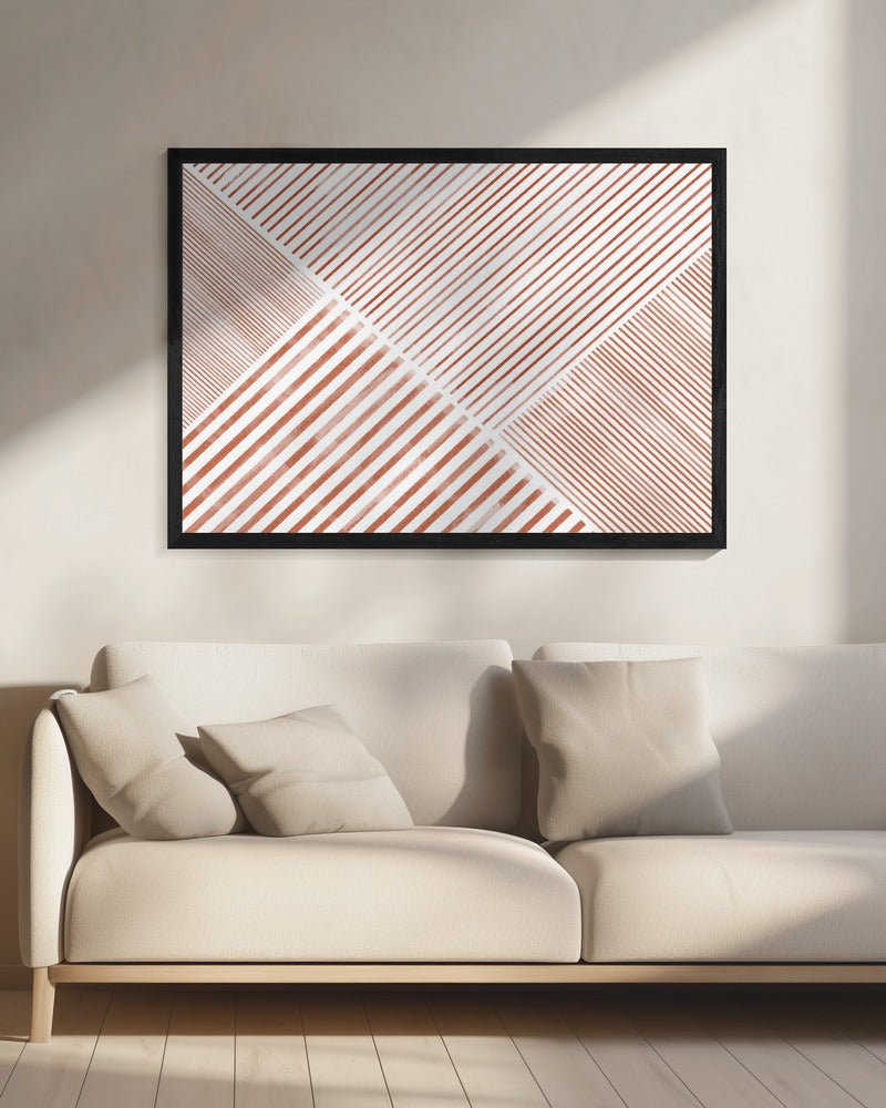 Gestreifte Geometrie | Leinwand