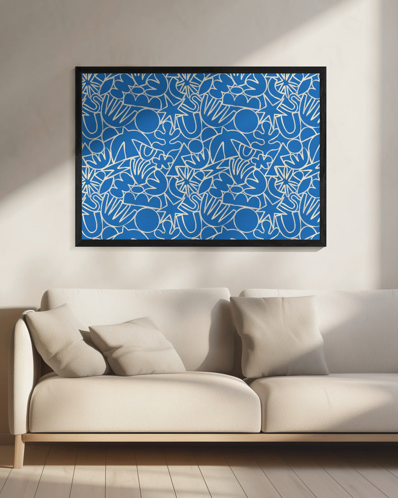 Dynamischer Blauer Tanz | Leinwand
