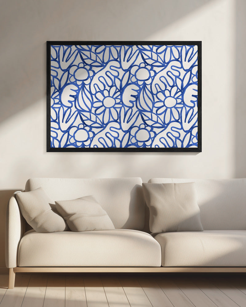 Florales Harmonie-Labyrinth | Leinwand