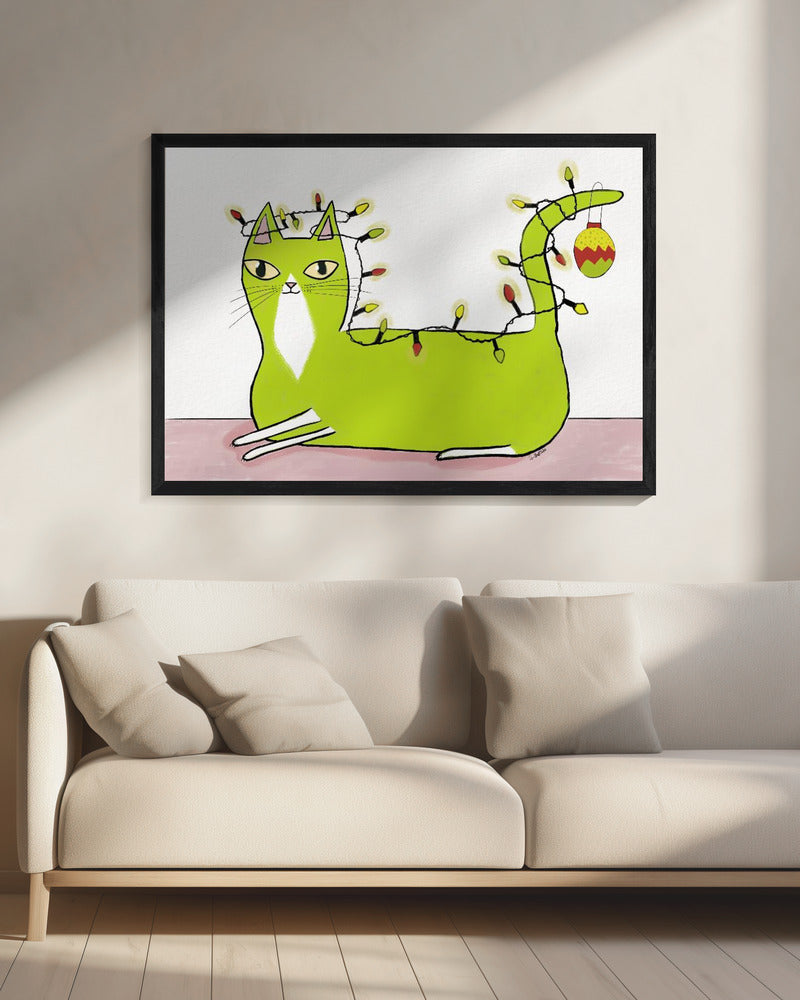 Weihnachtskatze | Leinwand