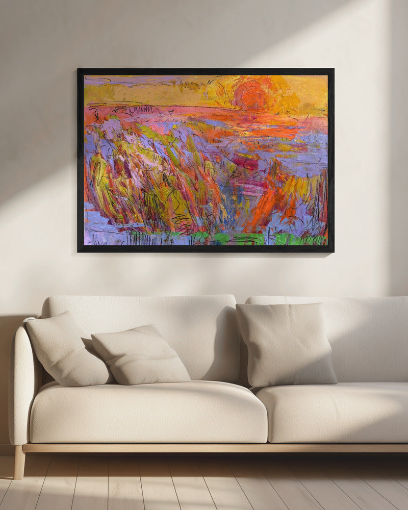 Leuchtend gelber Horizont | Leinwand