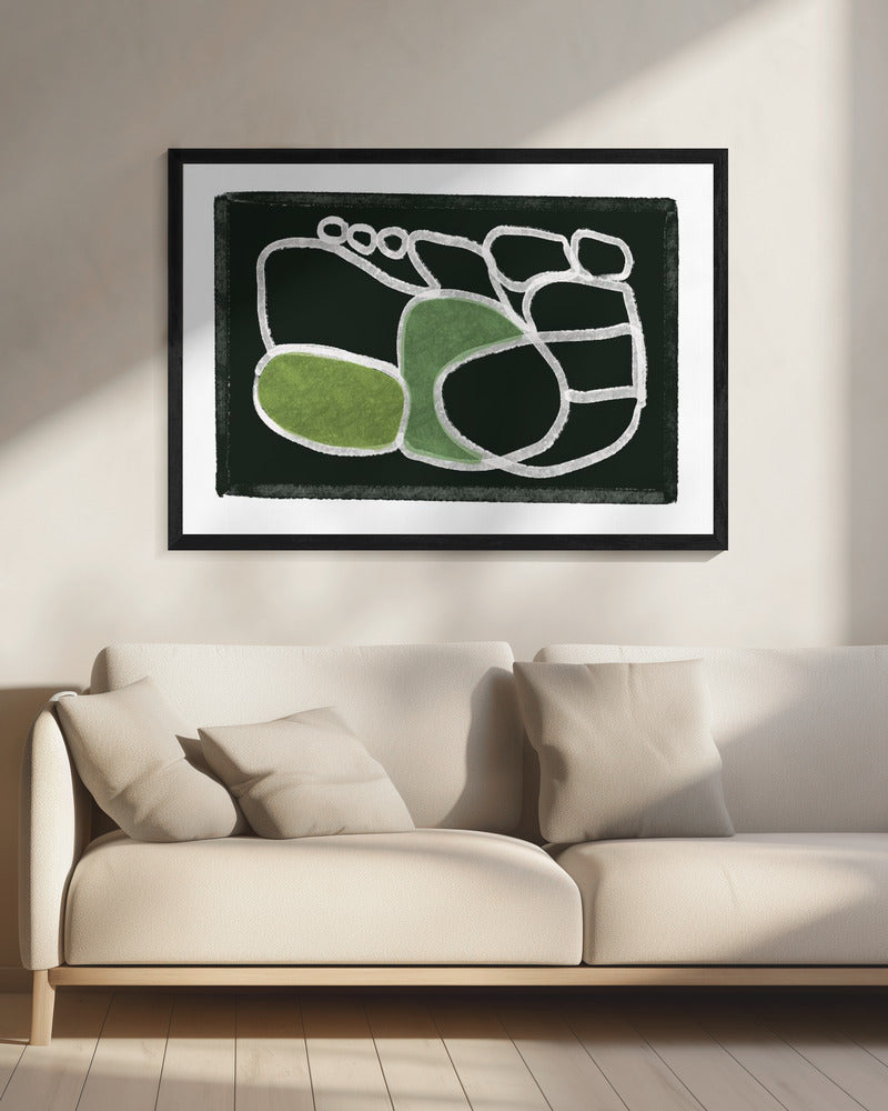 Abstrakte Strichzeichnung | Leinwand