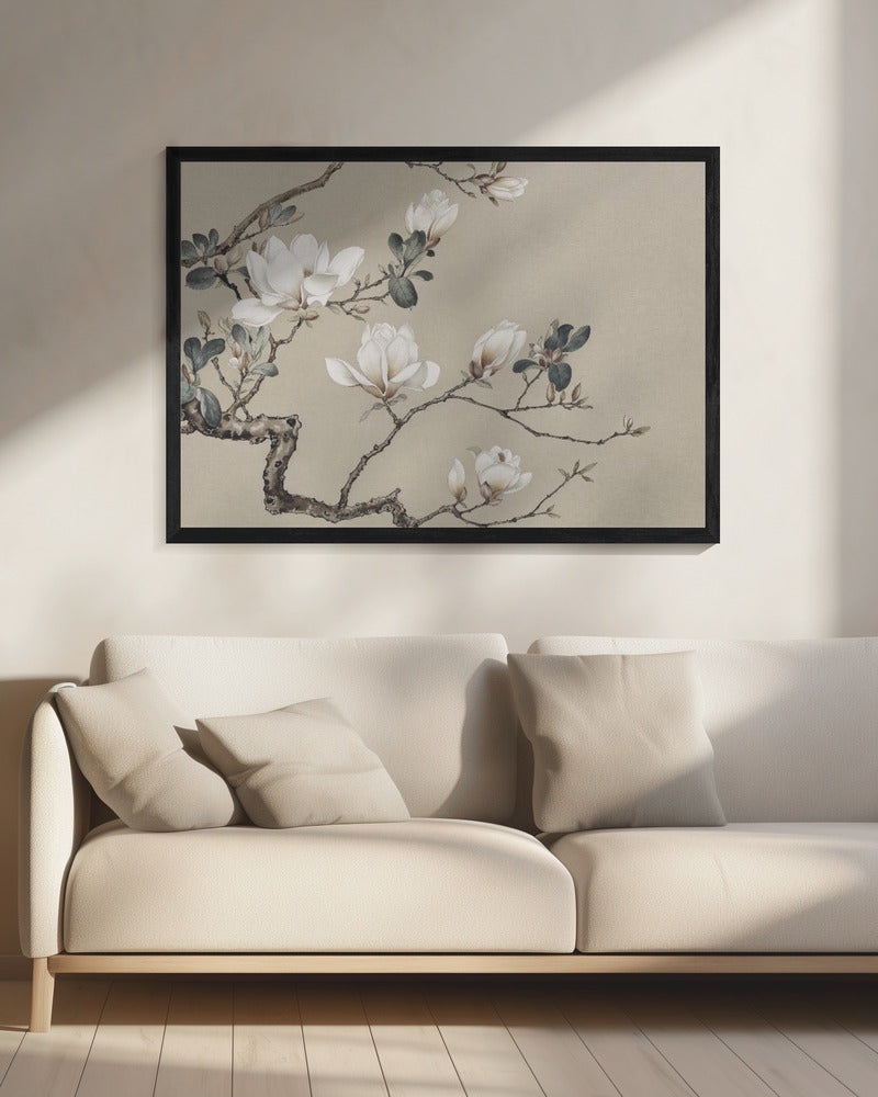 Chinoiserie Magnolienblüten | Leinwand