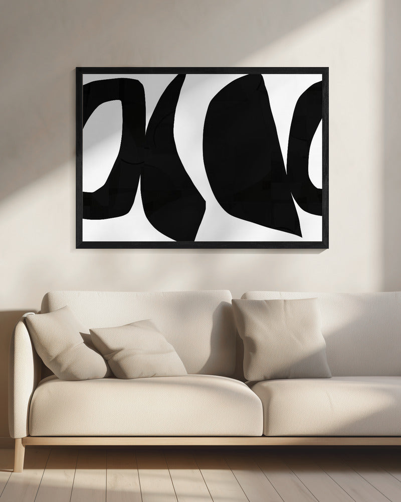 Große schwarze Formen 1 | Leinwand