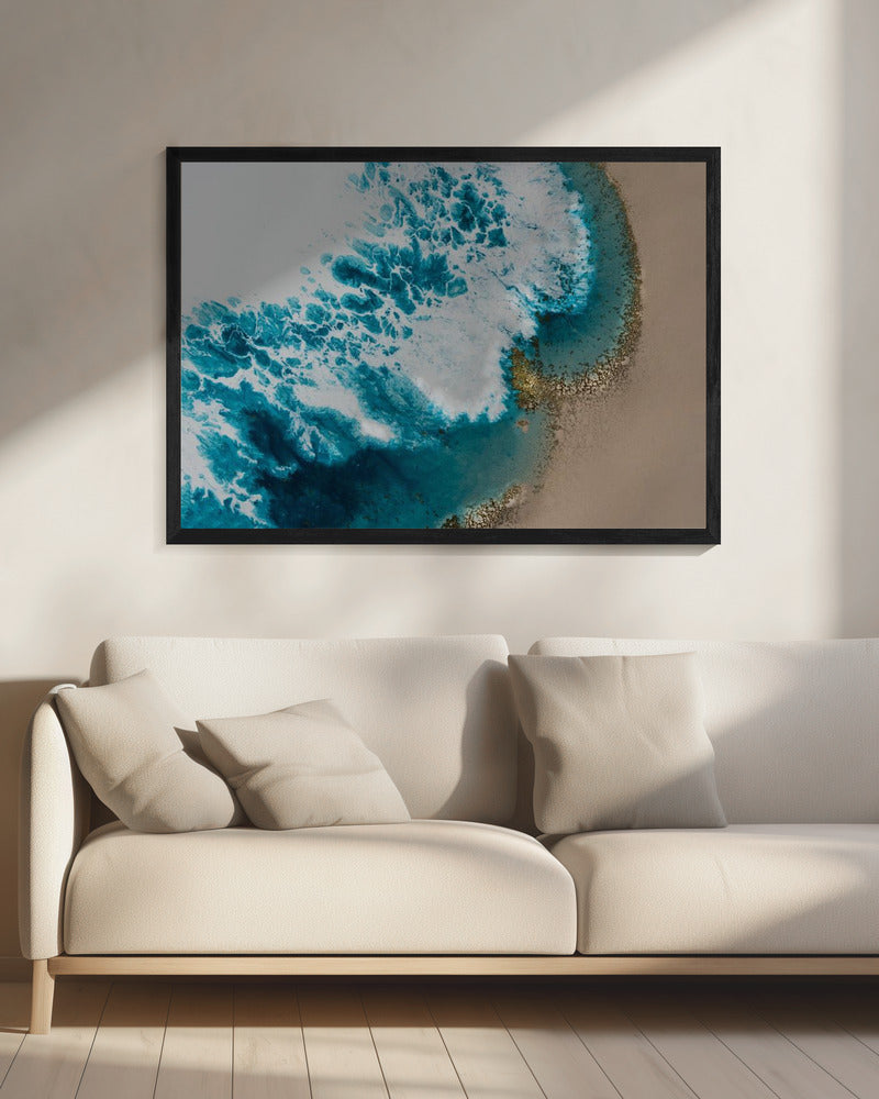 Aerial Beach - Sonnenuntergangsstrand | Leinwand