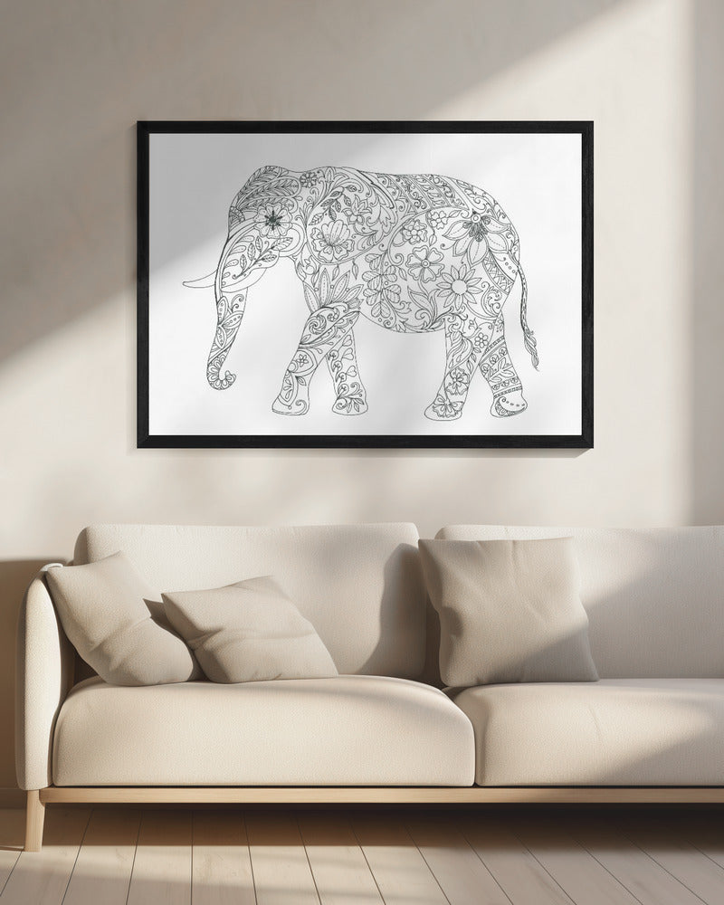 Floral Elephant | Canvas