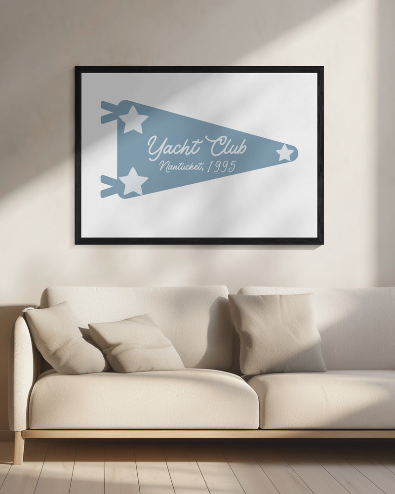 Blauer Wimpel des Yachtclubs | Leinwand
