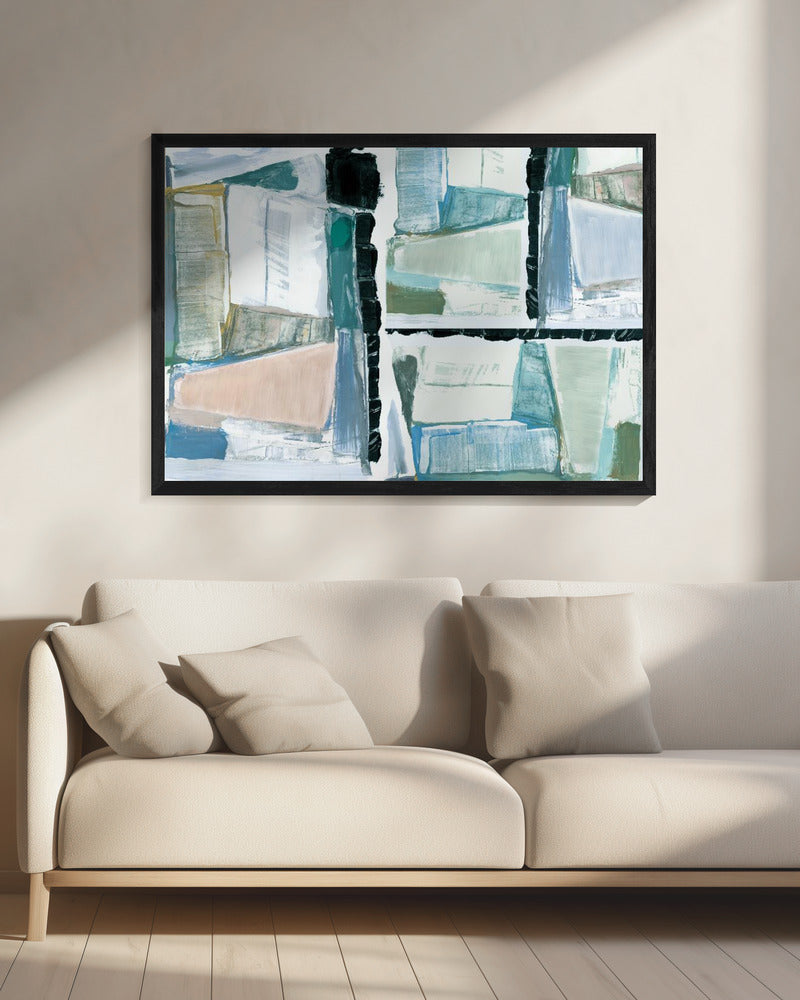 Konstruierte Abstraktion Blau | Leinwand