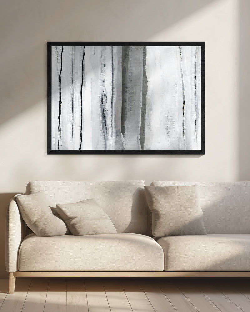 Vertical Lines And Silver Veils | Canvas