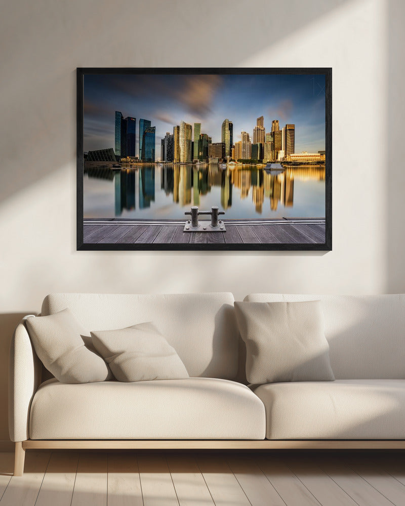 Goldener Morgen in Singapur | Leinwand
