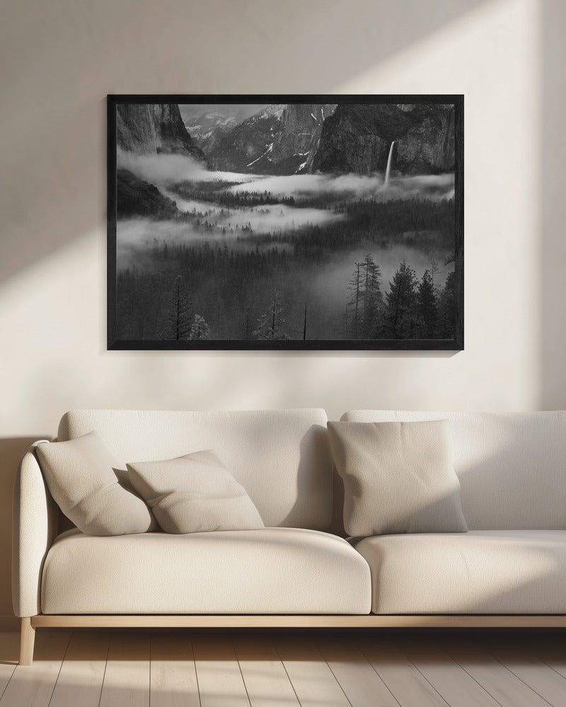 Nebel schwebt im Yosemite Valley | Leinwand