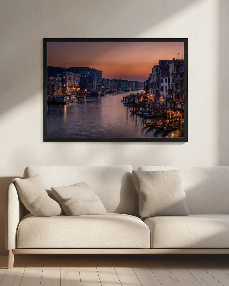 Venedig Canal Grande bei Sonnenuntergang | Leinwand