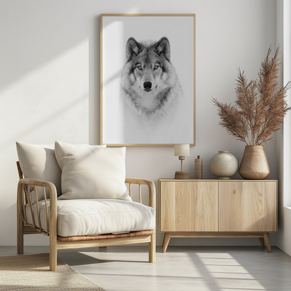 Porträt eines Timberwolfs | Poster