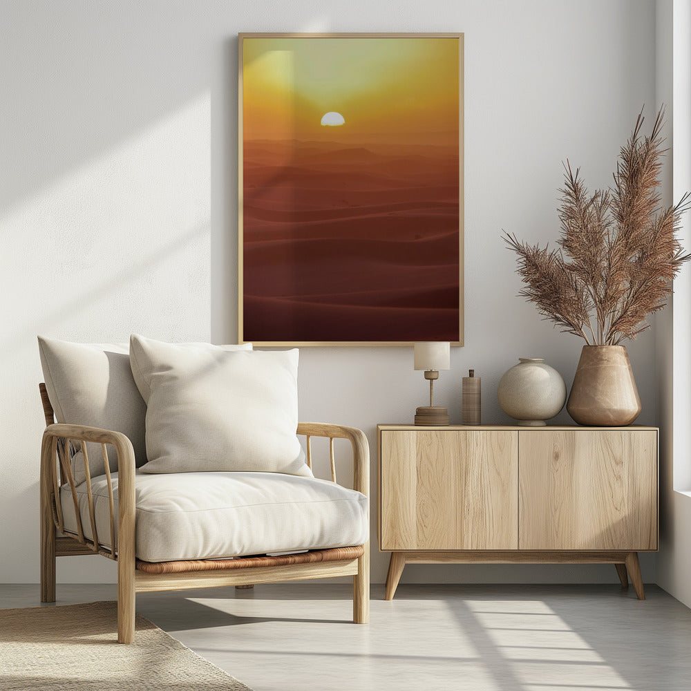 Sonnenuntergang über den Dünen | Poster