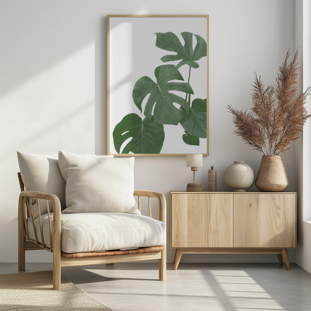 Monstera Aqua 03 | Poster