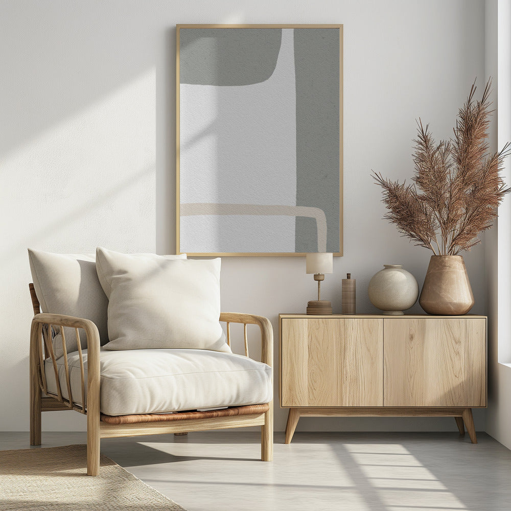 Abstraktes Design mit gedämpften Tönen | Poster