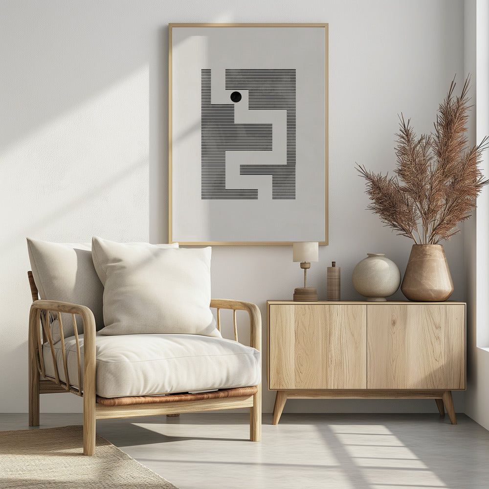 Minimalistisches Labyrinth | Poster
