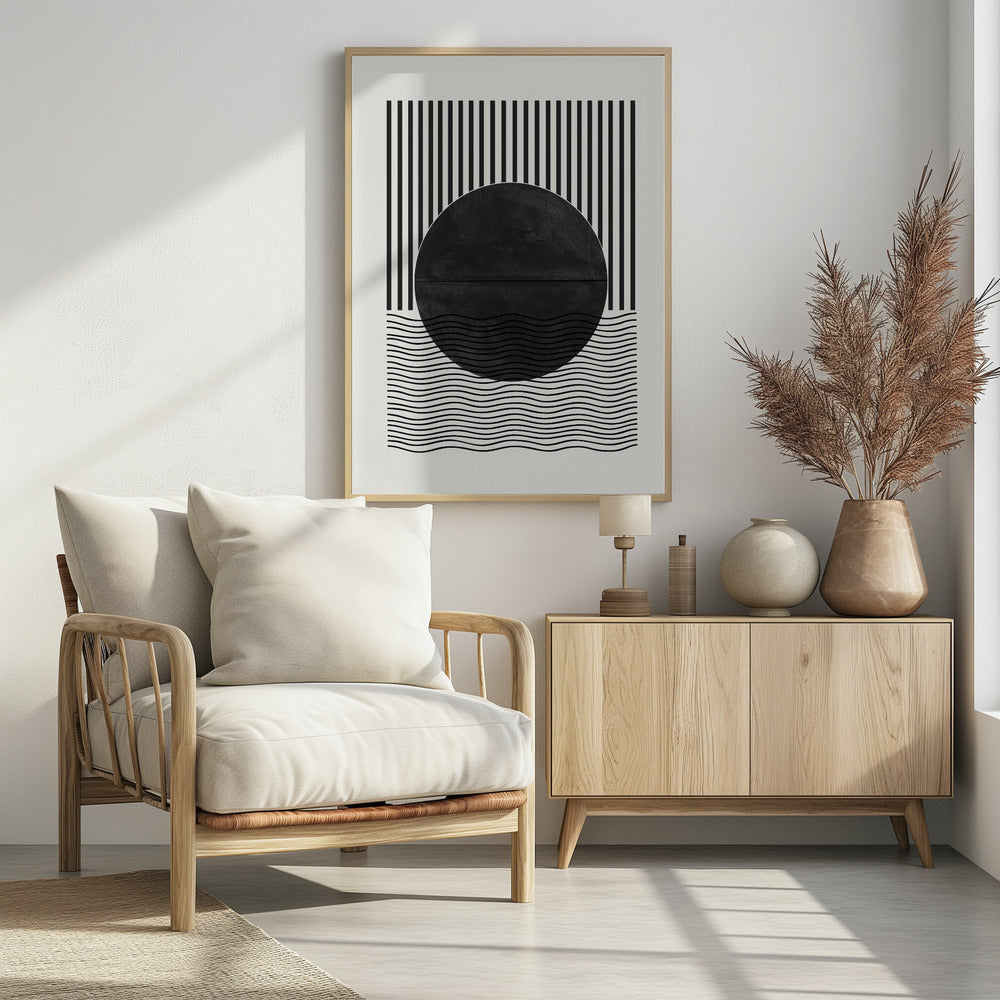 Monochrome Sonnenfinsternis | Poster