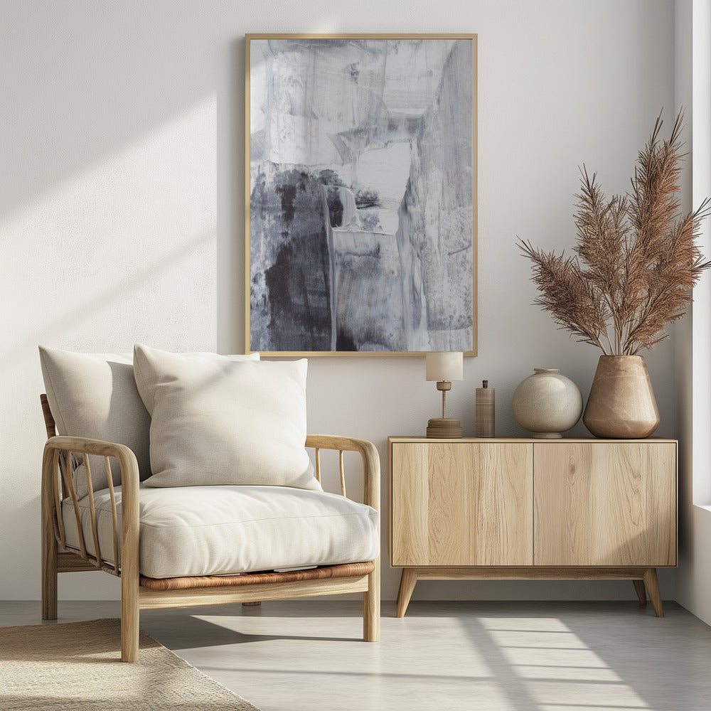 Monochrome Pinselstriche | Poster
