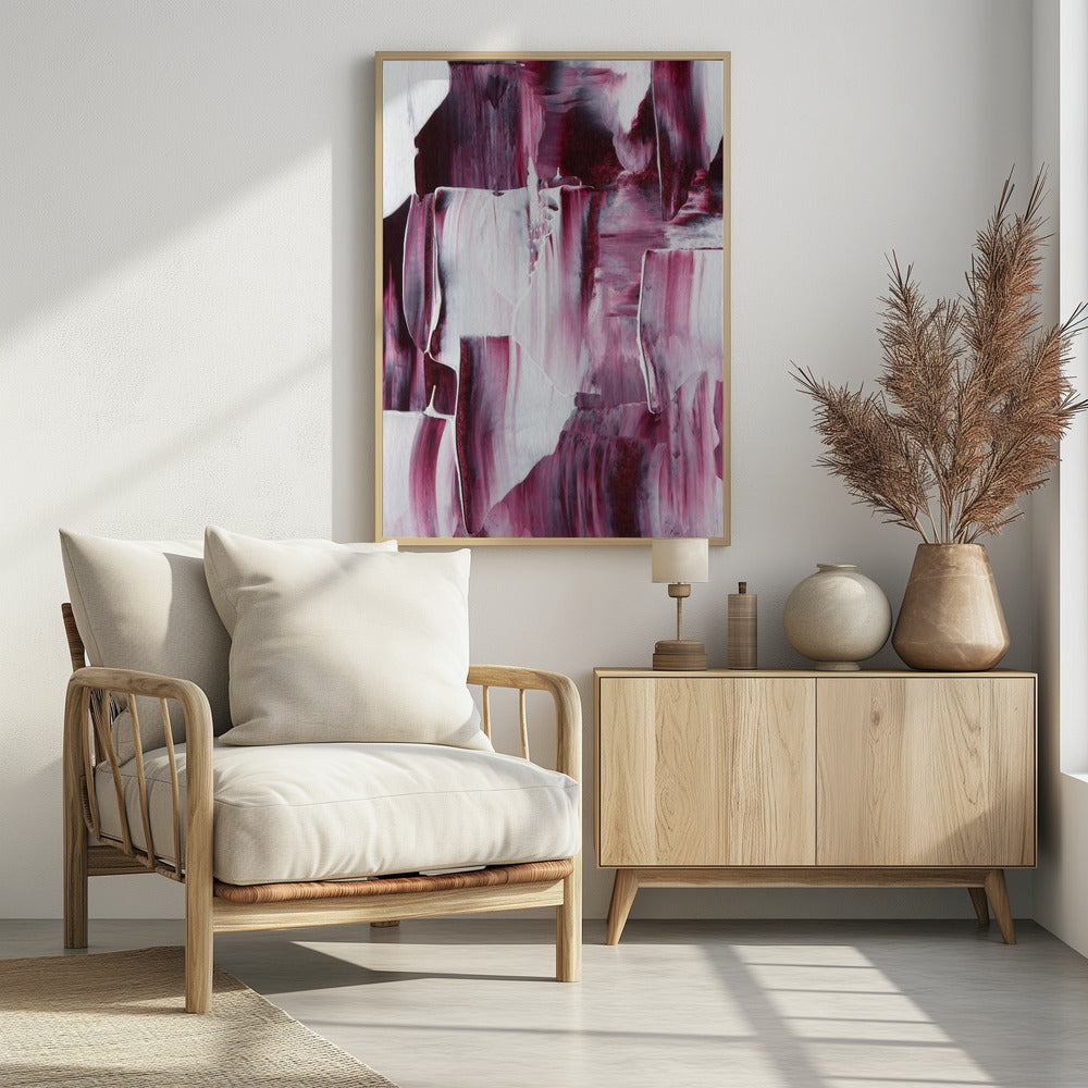Purpurrote Pinselstriche | Poster