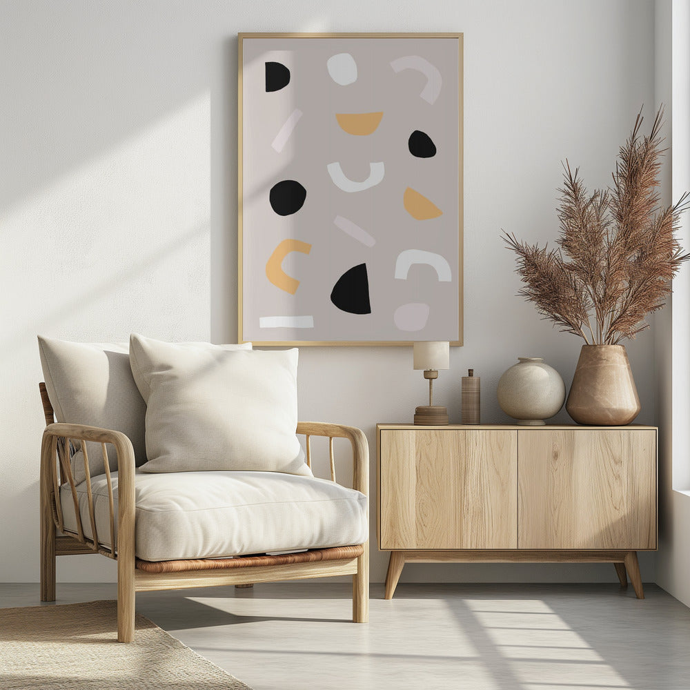 Geometrische Formen in neutralen Tönen | Poster