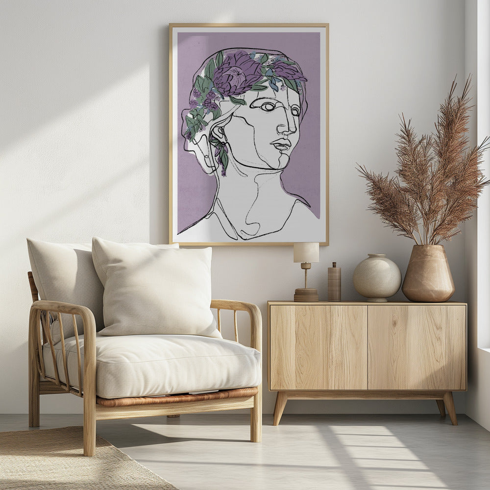 Florale Umriss-Muse | Poster