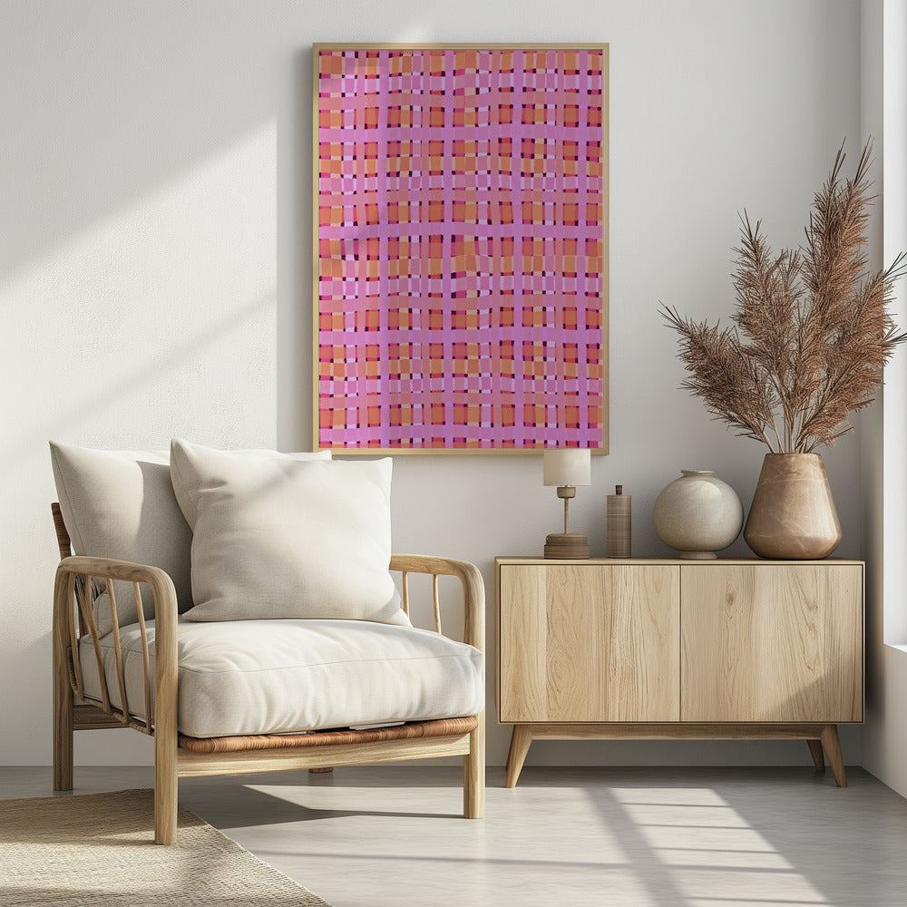 Warped Pink Lines | Poster
