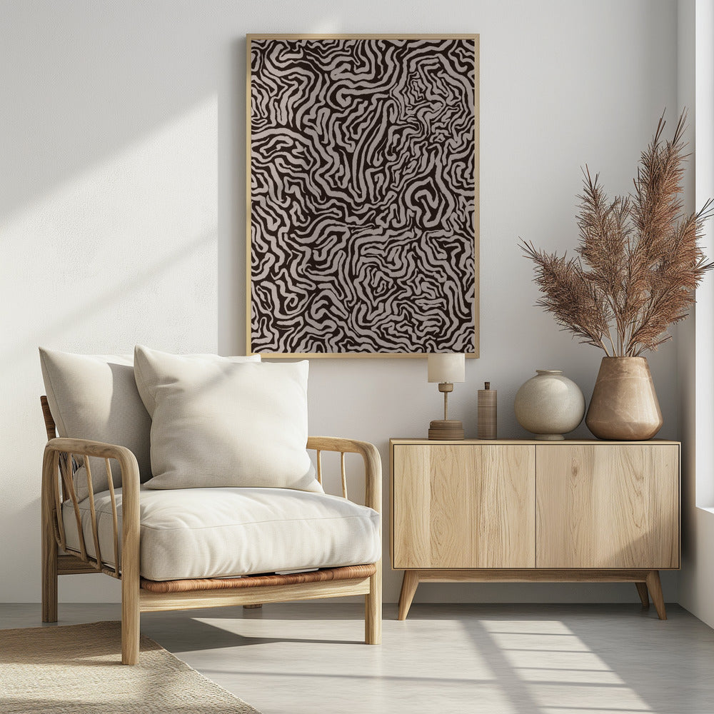 Abstrakte Labyrinthlinien | Poster