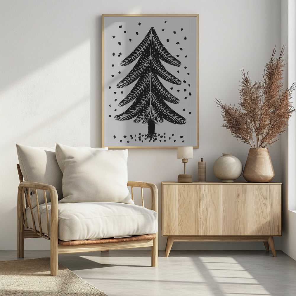Monochromer Pinefall | Poster