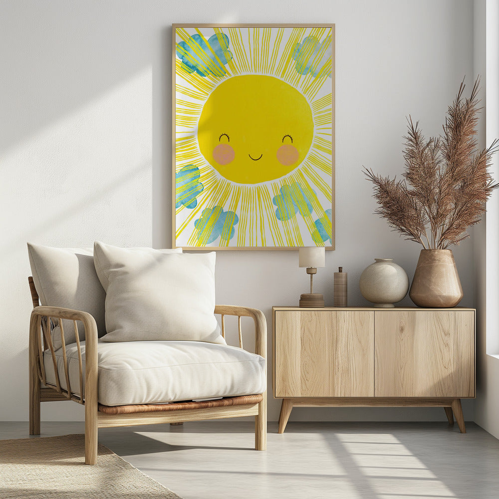Sonniges Lächeln Glückseligkeit | Poster