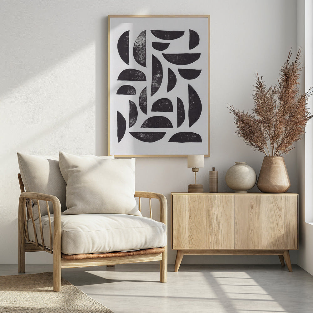 Linolschnitt Abstrakt #7 | Poster