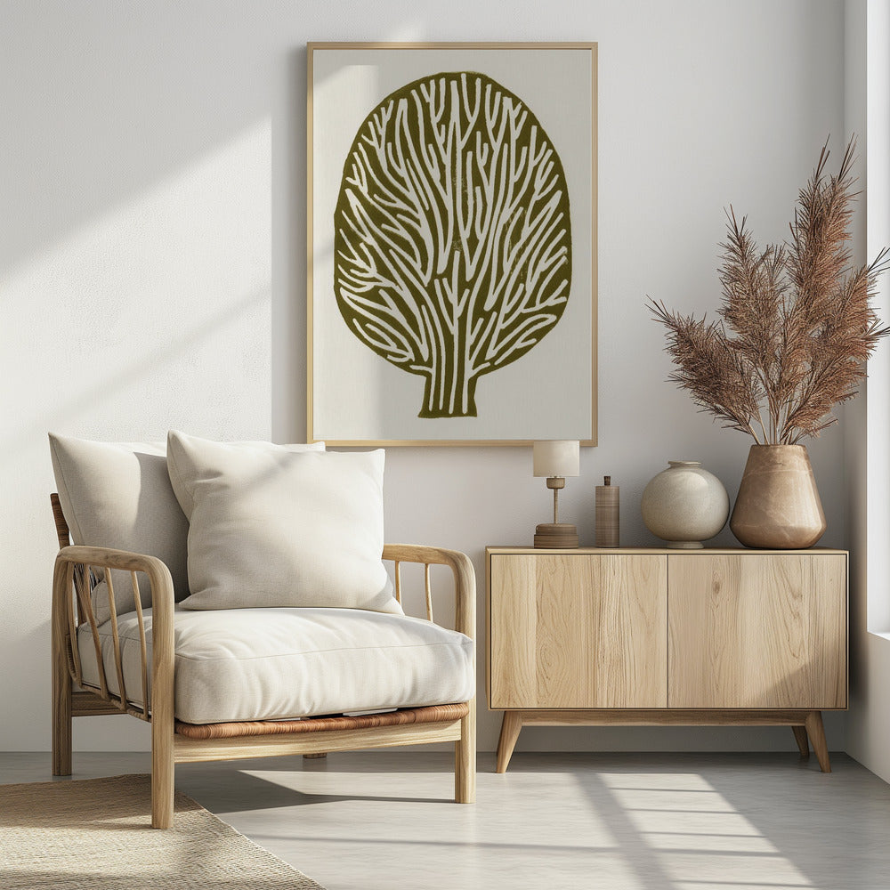 Linolschnitt Baum | Poster