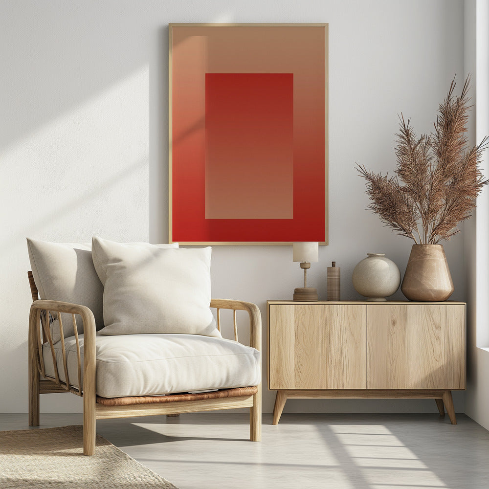Rotes Farbverlaufsportal | Poster