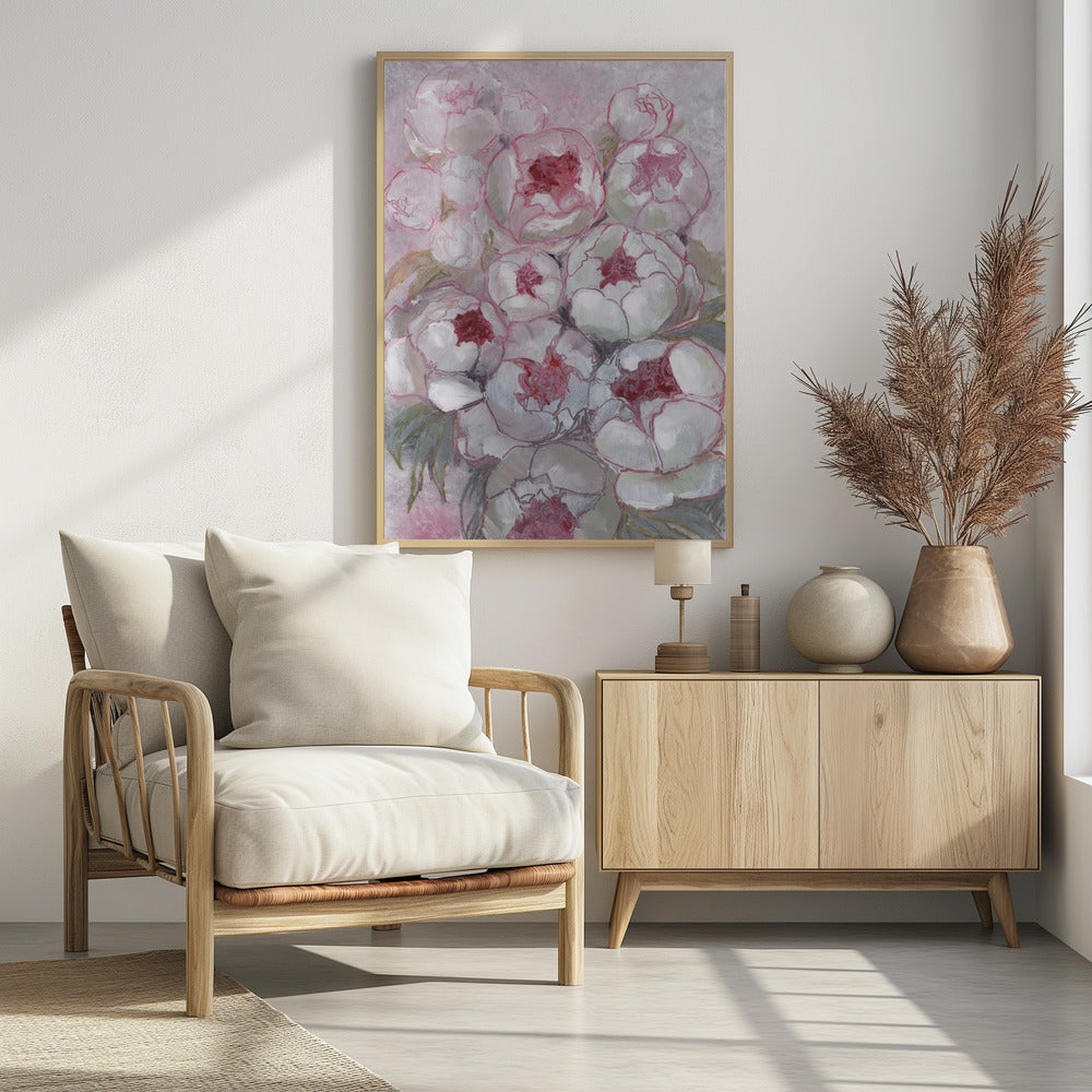 Nuria Strauß Pfingstrosen in Rosa | Poster