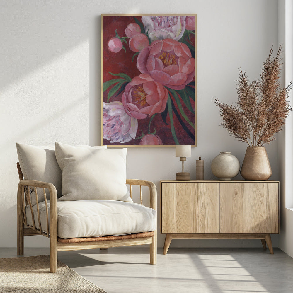 Nevaeh peonies | Poster