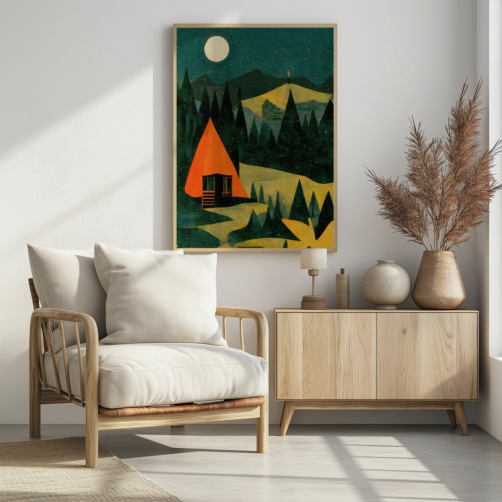 Mondschein-Hüttentraum | Poster