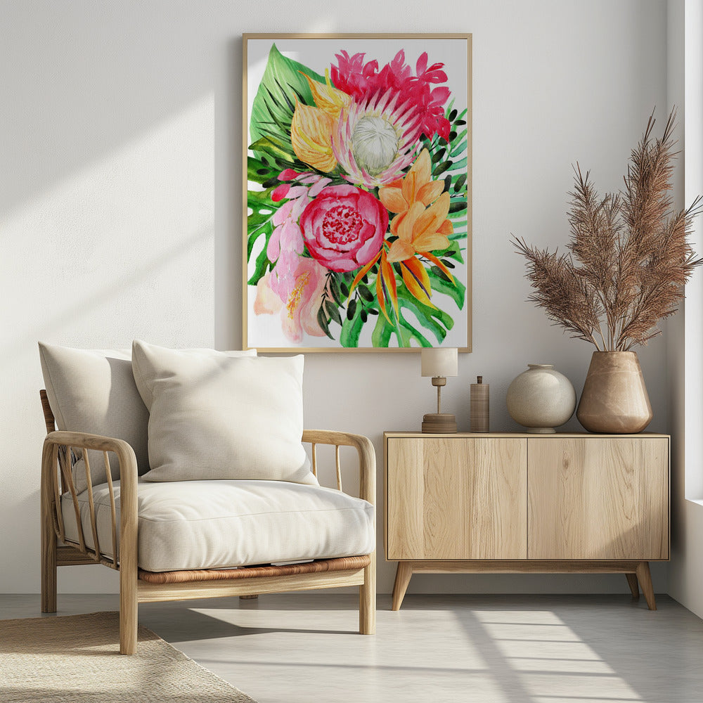 Celia Tropischer Blumenstrauß | Poster