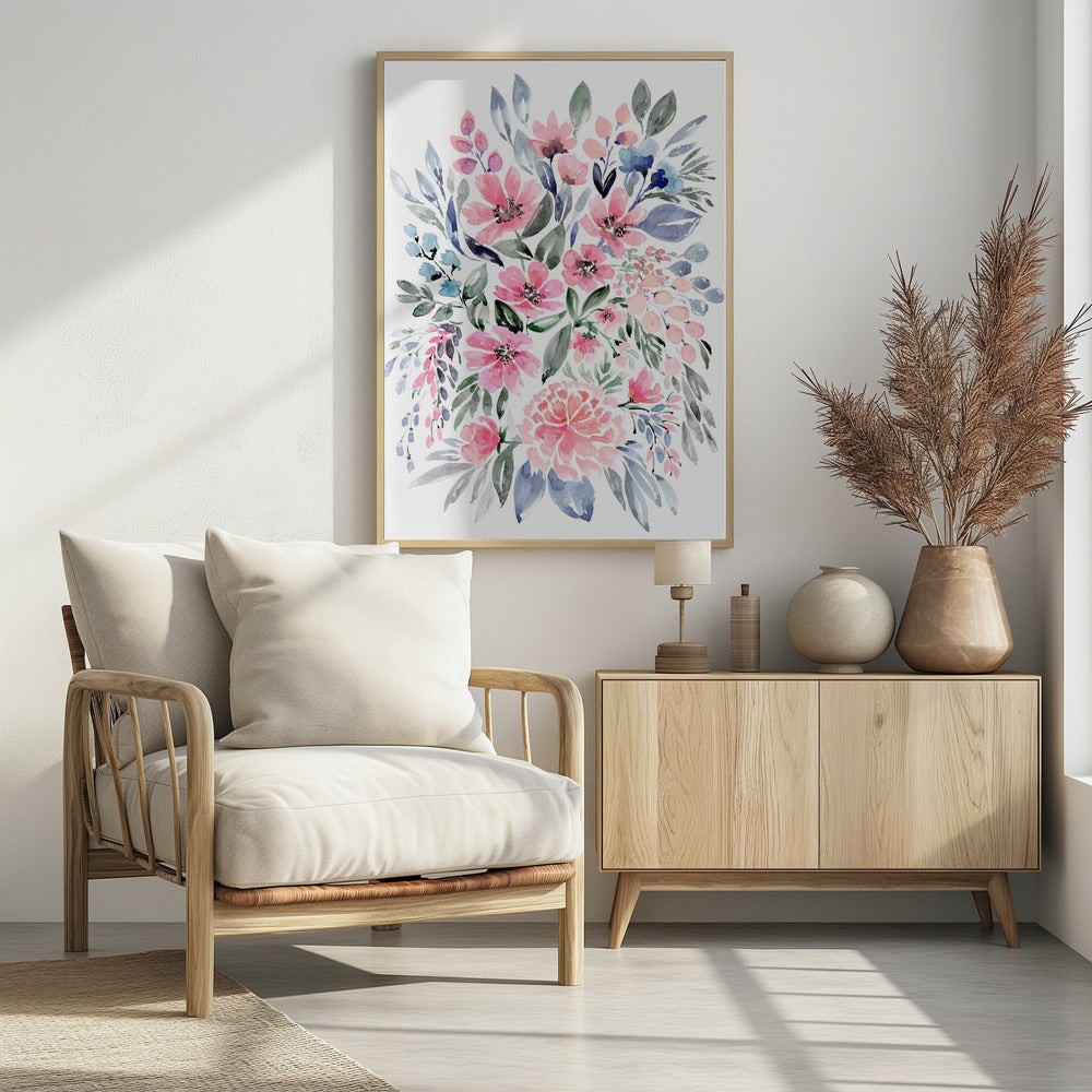 Clara Aquarellstrauß | Poster