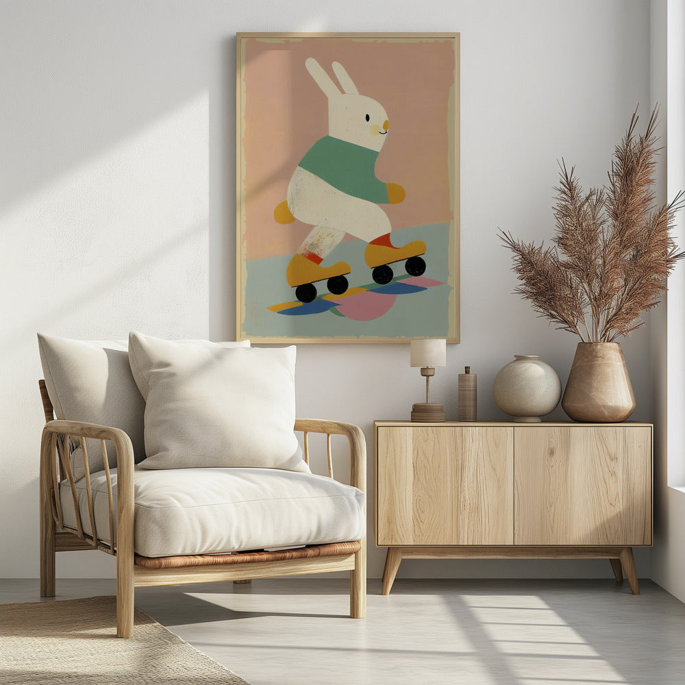 Bunny on Skates | Poster