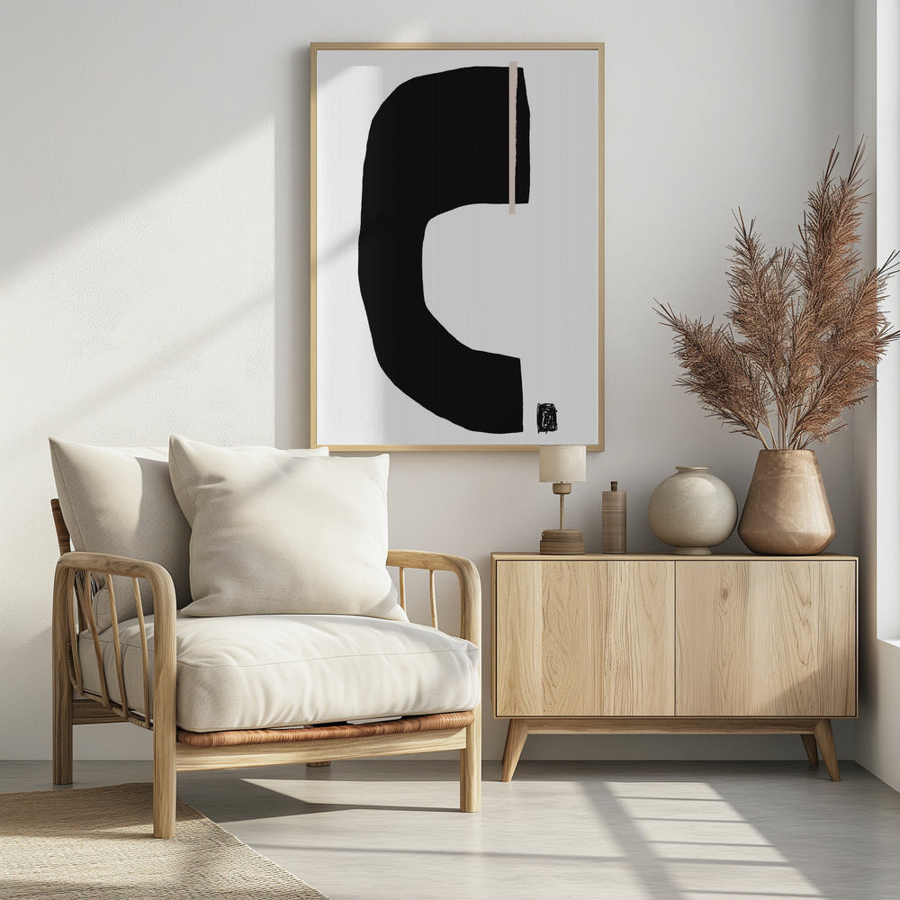 Schwarze geometrische Formen | Poster