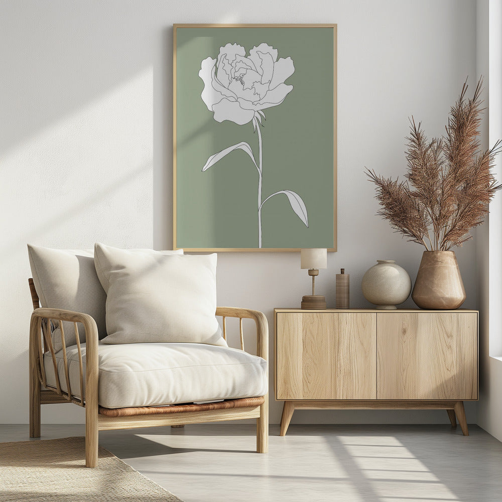 Rose in Grün | Poster