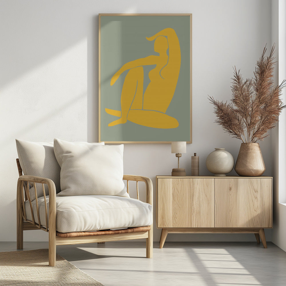 Figure Green And Yellow Matisse Style | Poster