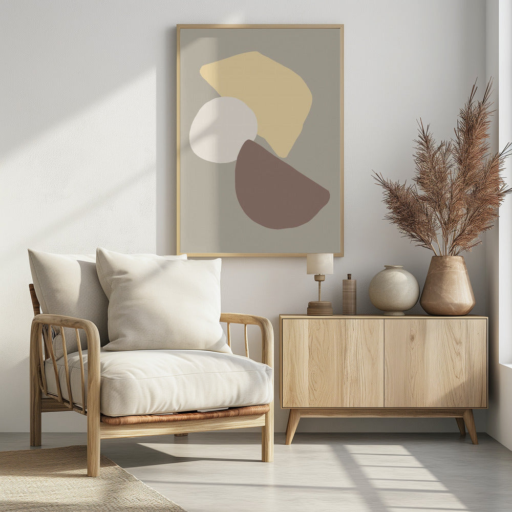 Geometrische Felder Gelb | Poster