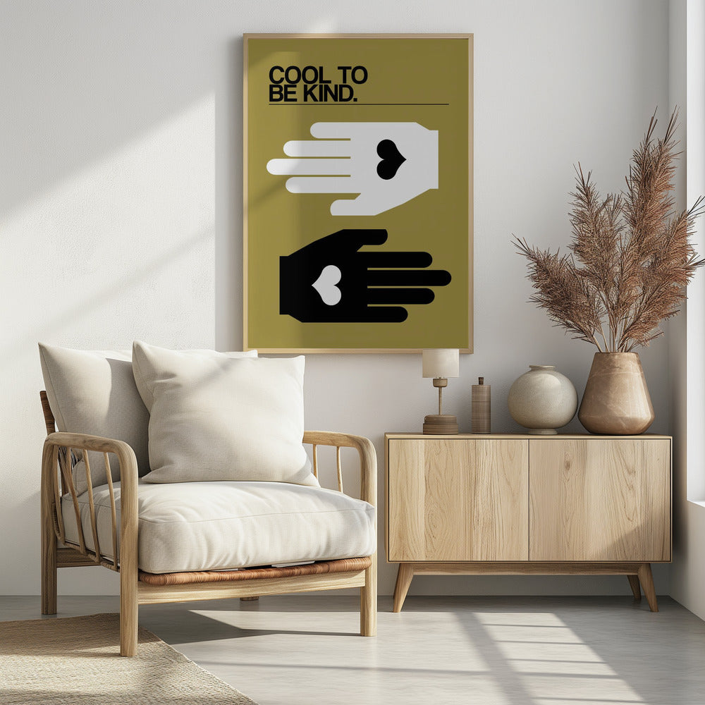 Cool, freundlich zu sein, Olive | Poster