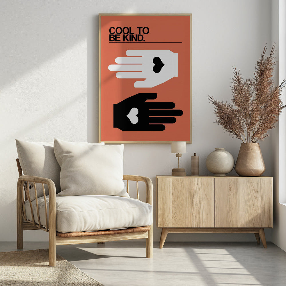 Cool, freundlich zu sein, Lachs | Poster