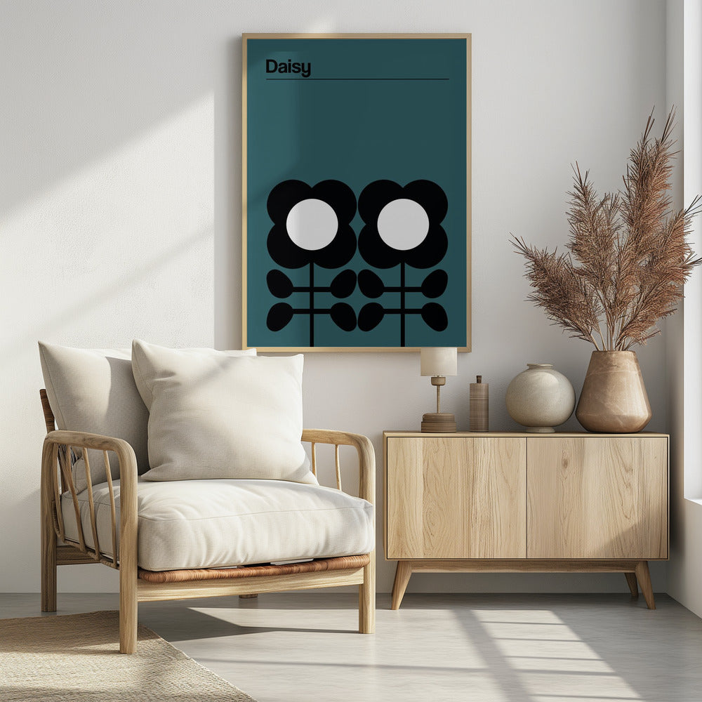 Gänseblümchen-Türkis | Poster