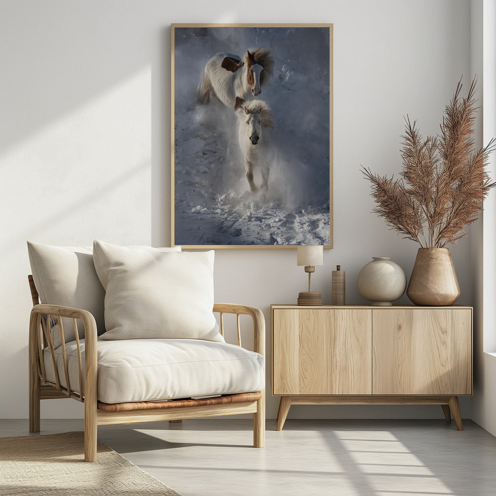 Zwei Pferde | Poster