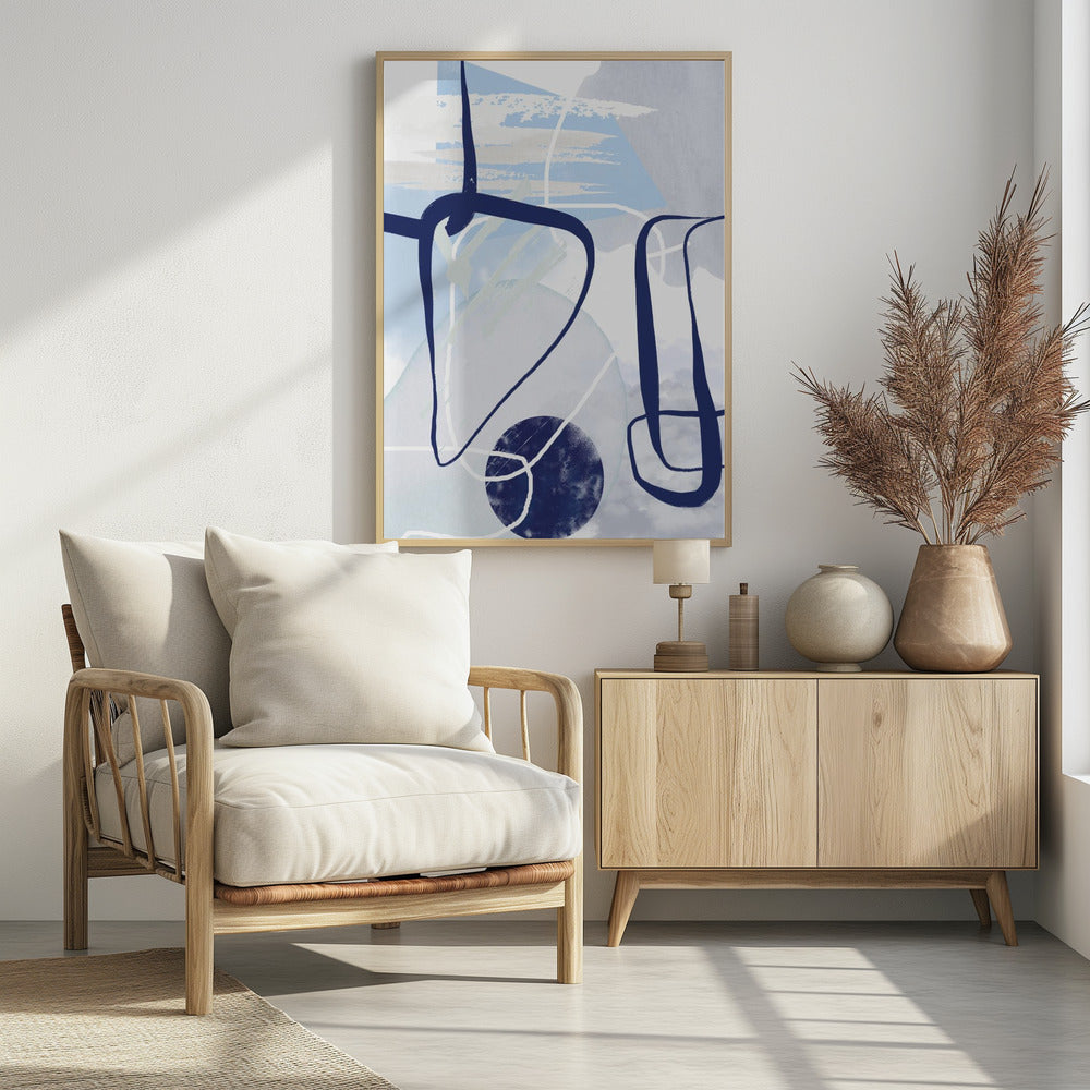 Blaue Linien-1 | Poster