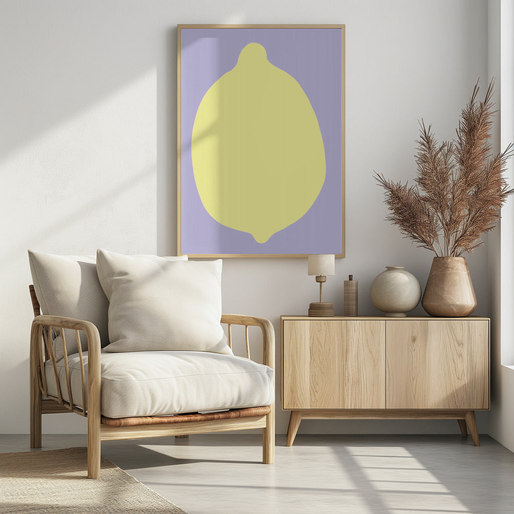 Zitrone auf Lavendel | Poster
